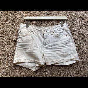 White Madewell denim shorts